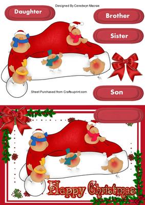Snowmen Sliding on Santa's Hat