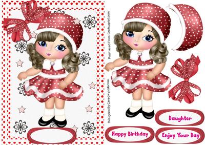 Little Miss Porcelain in Red/white Polkadot