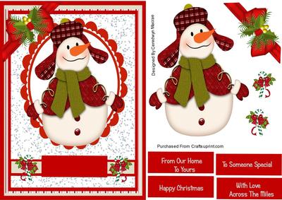 Snowman in a Lumberjack Hat