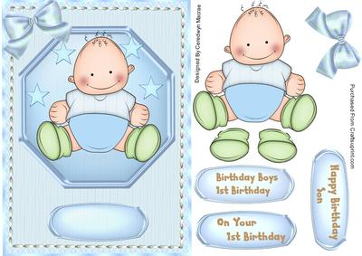 Lovely Cute Baby Boys 1st Birthday