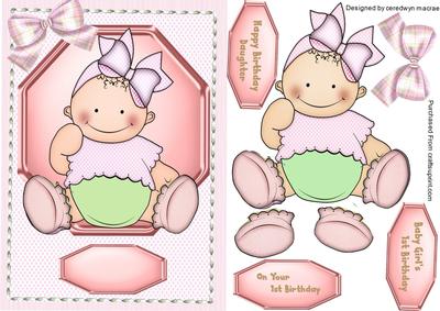 Lovely Cute Baby Girl's 1st Birthday