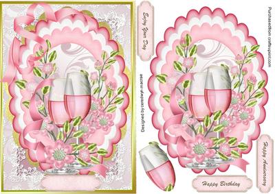 Beautiful Birthday or Anniversry Greetings Pink