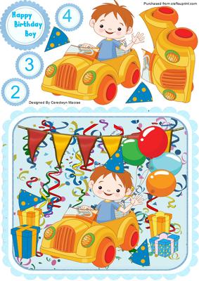 Lovely Birthday Boy with His Card