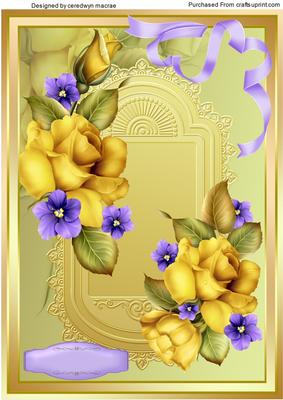 A4 Beautiful Yellow Roses