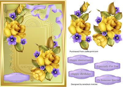 A5 Beautiful Yellow Roses