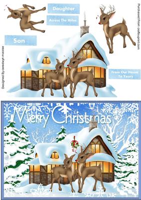 Lovely Reindeers at the Cottage Door