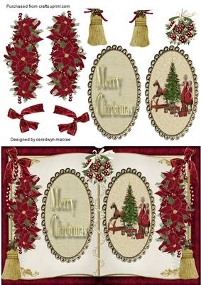 Lovely Red Christmas Greeting Book