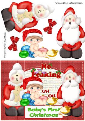 Babys 1st Christmas with Santa and Mrs Clause