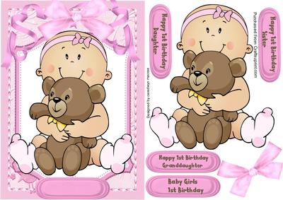 Happy 1st Birthday Little Girl