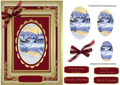 Lovely Christmas Village Scene in Pyramarge