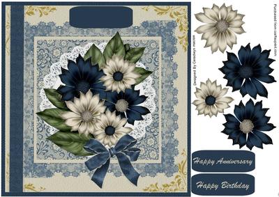Beautiful Blue Flowers and Lace