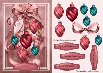 Beautiful Pink Baubles and Glitter 