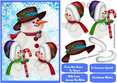 Lovely Snowman Family