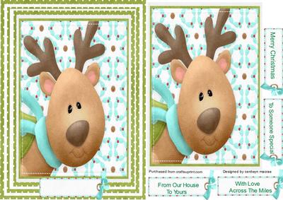 Lovely Cute Christmas Reindeer 