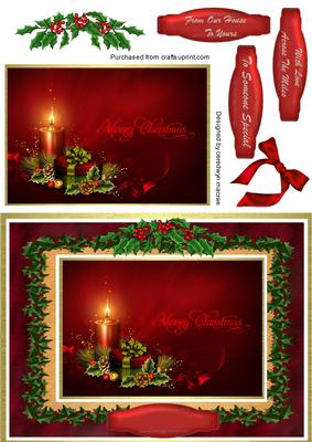 Lovely Christmas Greeting with Holly 