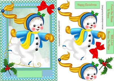 Lovely Little Snowboy Skating 