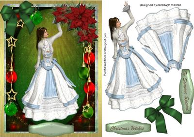 Lovely Lady with Christmas Baubles