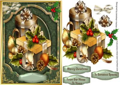 Lovely Green Frame and Christmas Boxes