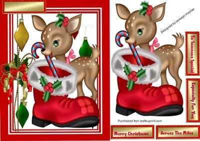 Little Reindeer and Santas Boot
