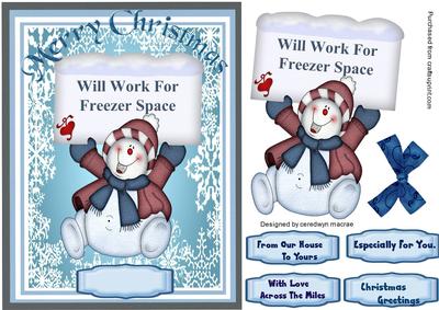 Snowman Looking for Freezer Space 