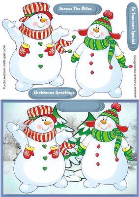 Two Lovely Snowmen Friends