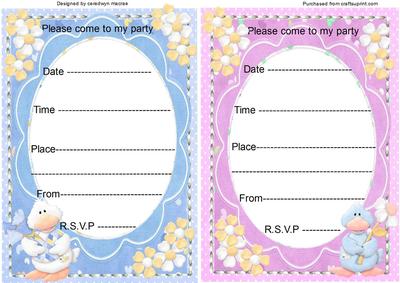 Little Duckys Party Invites