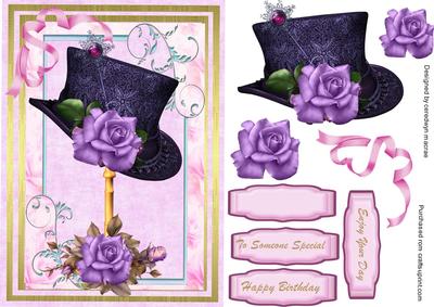 Beautiful Ladies Hat and Roses .