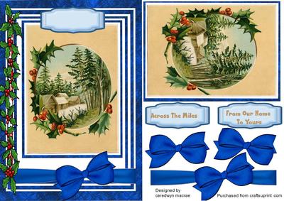 Lovely Christmas Winter Scene with Holly.