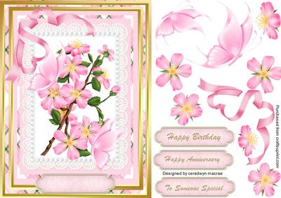 Beautiful Apple Blosson and Butterflys