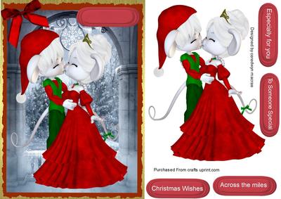Lovely Christmas Kissing Mice