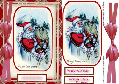 Santa Driving His Card 