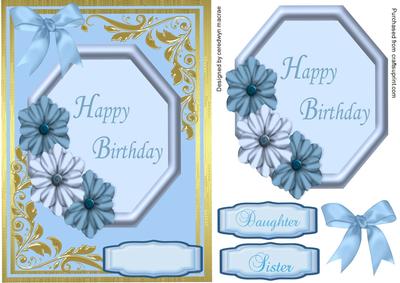 Blue Happy Birthday
