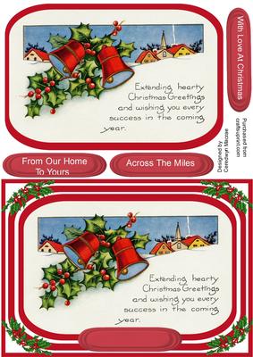 Lovely Christmas Bells and Holly