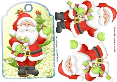 Lovely Christmas Santa Tag