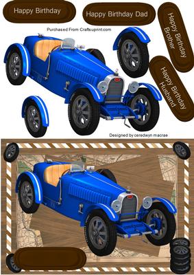 Lovely Vintage Racing Car .