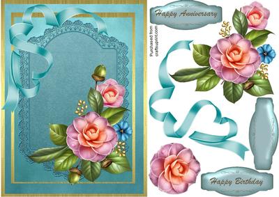 Lovely Camelias on a Lace Mat