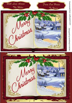Lovely Christmas Book with a Scene 