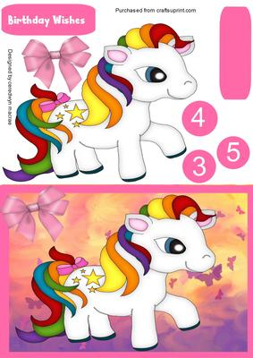 Lovely Rainbow Bithday Pony