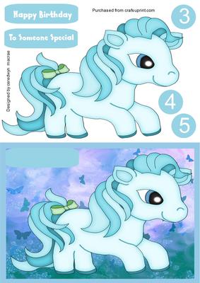 Lovely Blue Birthday Pony
