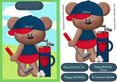 Lovely Little Golfing Bear