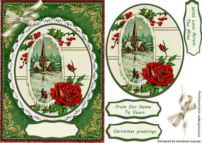 A5 Lovely Christmas Church Scene 