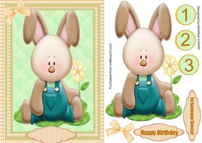 Lovely Little Gardening Rabbit