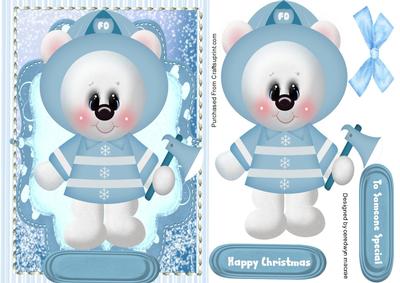 Lovely Little Frosty Bear Fireman