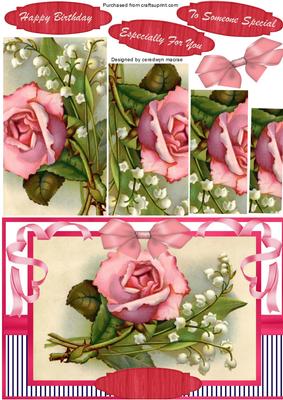 Beautiful Roses and Lily of the Valley ( Pyramarge )
