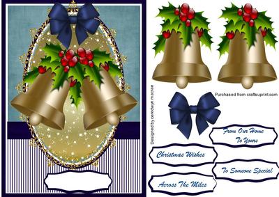 Lovely Golden Christmas Bells .