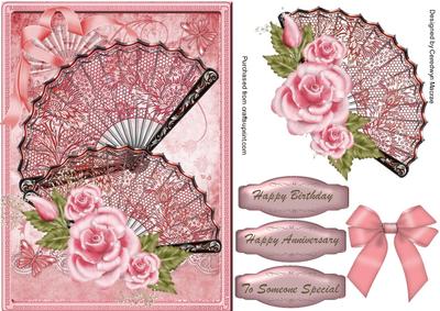 Beautiful Pink Romance Fans
