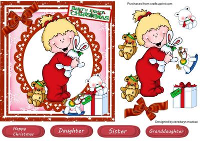 Lovely Baby Girls First Christmas 