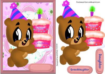 Happy Little Birthday Girl Bear.