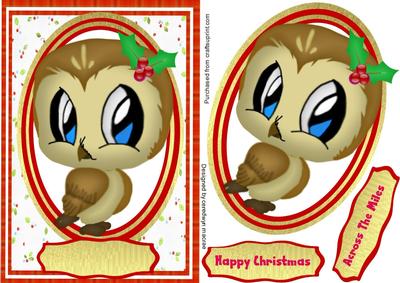 Lovely Big Eyes the Christmas Owl 