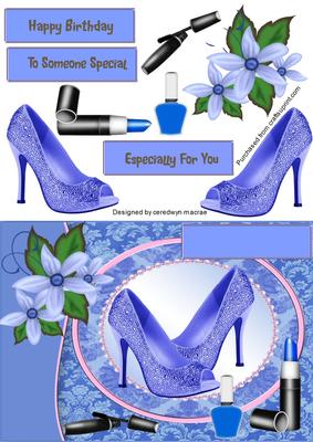 Lovely Blue Shoes and Makeup